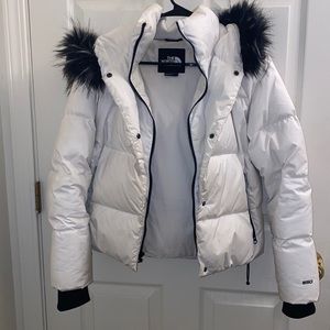 White Northface coat